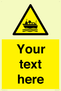 Custom warning ferries crossing vessels